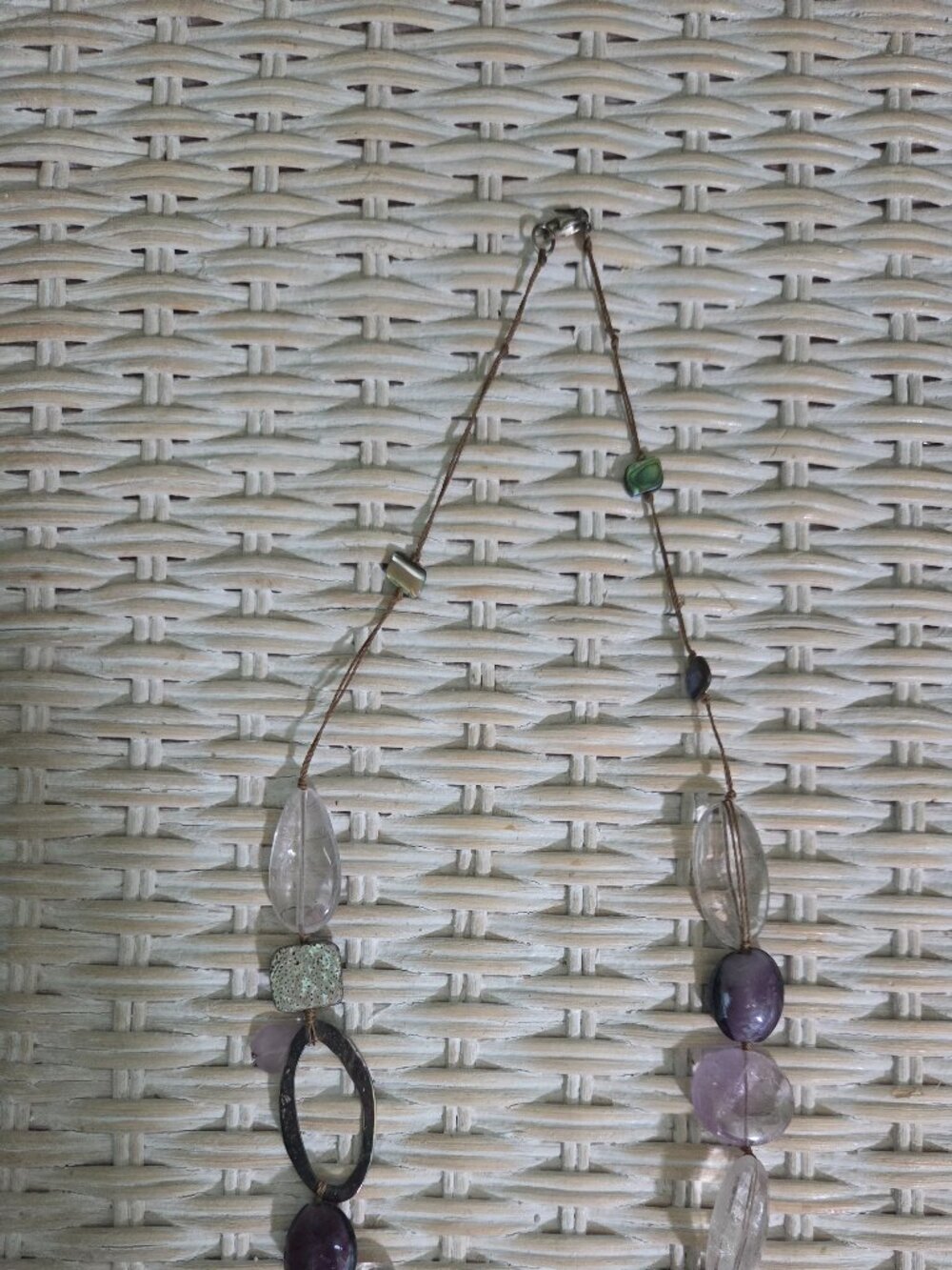 Purple stone necklace
